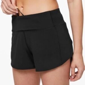 Lululemon Speed Up Black Lined 3.5" Shorts W7AYMT Women's 2 Tall 2T